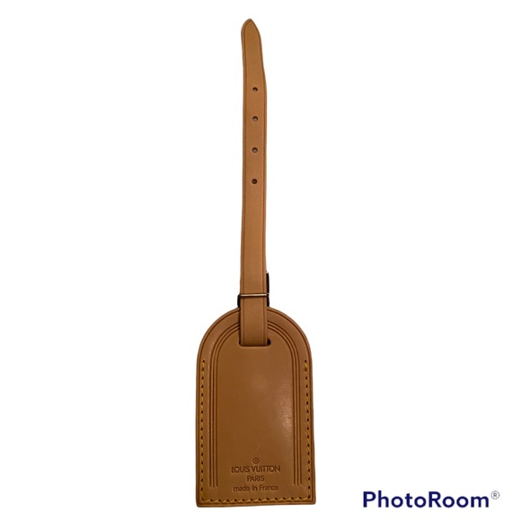 AUTH LOUIS VUITTON REPLACEMENT VACHETTA ID TAG ADDRESS BAG LUGGAGE TAG ACCESSORY - Picture 12 of 13
